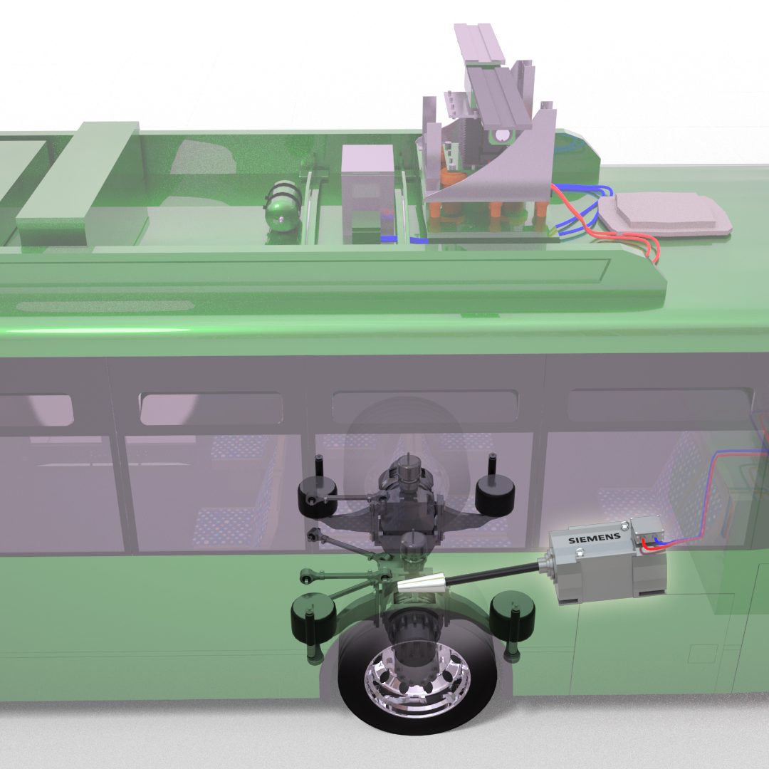 Chariot UC e-bus Rear axle with central motor