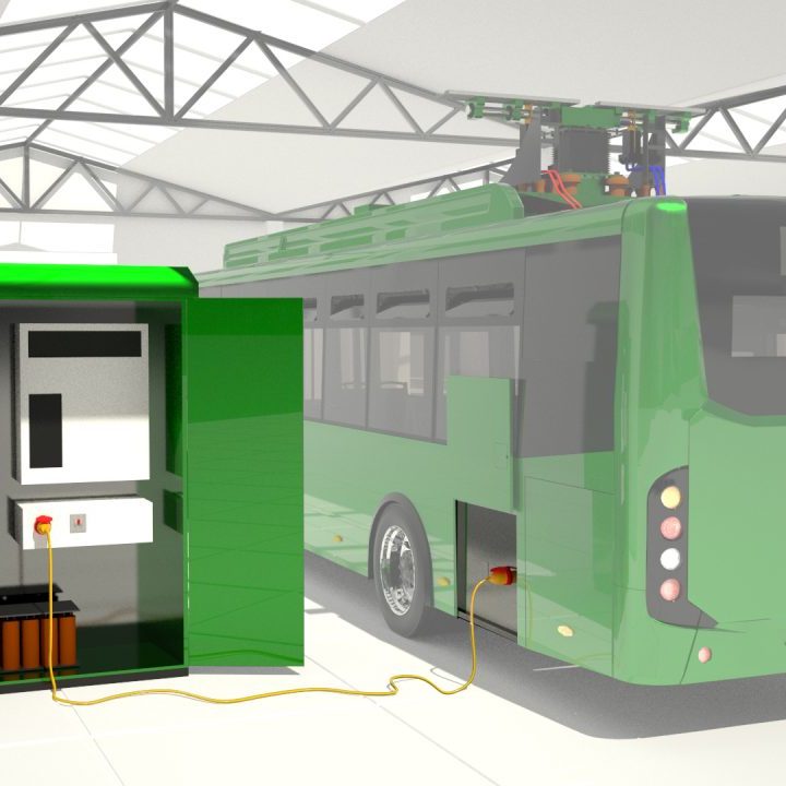 Service Module in the depot - Chariot UC e-bus