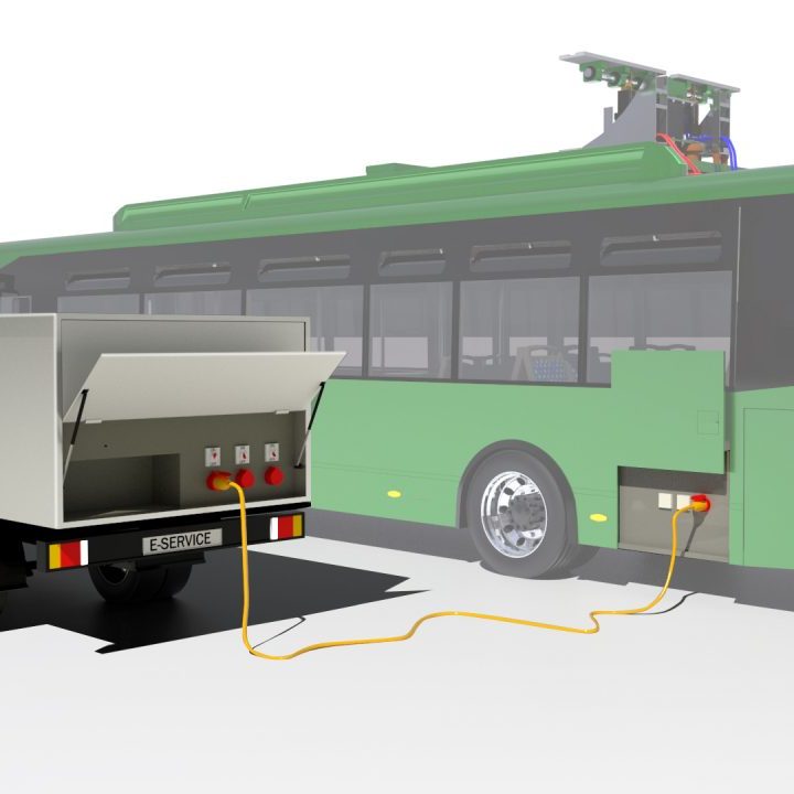 Service Module on the street - Chariot UC e-bus