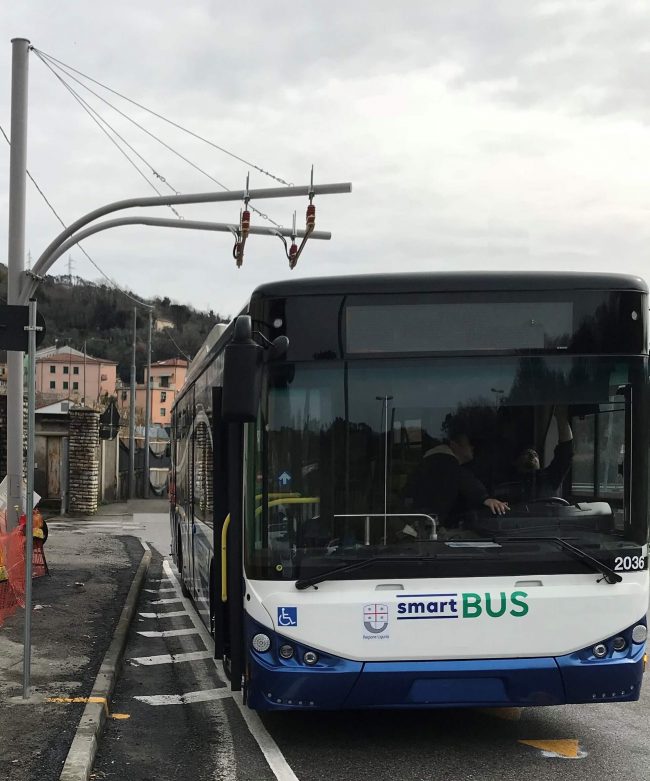 Charging of electric bus in La Spezia