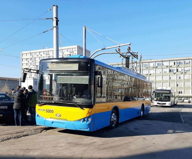Higer- Aowei e-buses in Sofia, Bulgaria