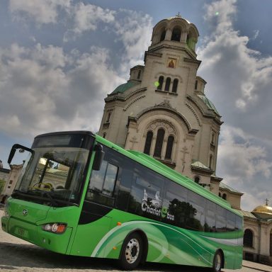 Chariot Ultracapacitor e-bus in Sofia, Alexander Nevsky