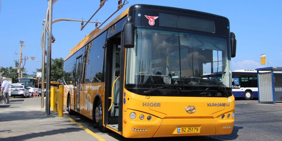Chariot Electric bus Ultracapacitor in Tel Aviv
