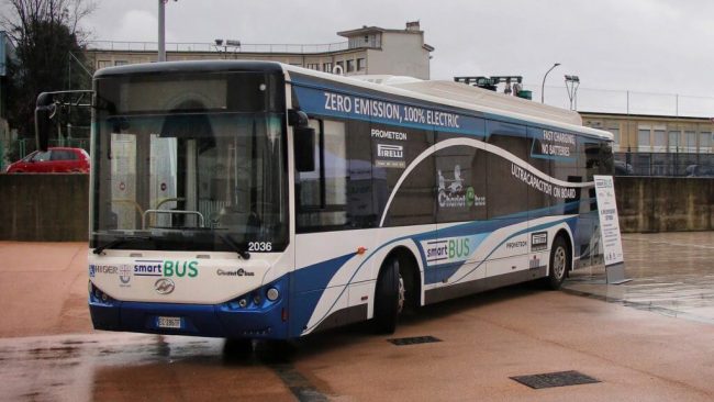 Electric bus, public transport in La Spezia