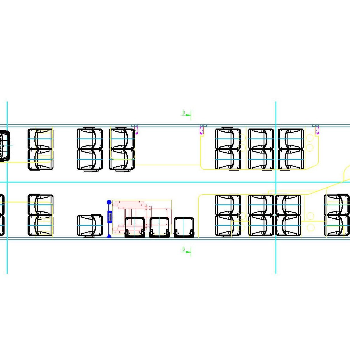 Interior Layout of 12 m battery e-bus