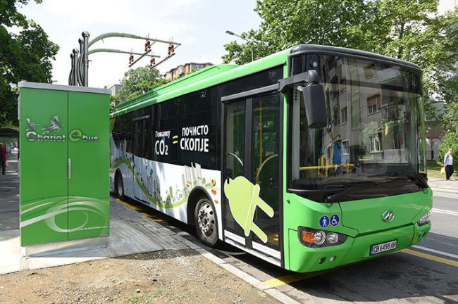 Chariot electric bus pilot project in Skopje
