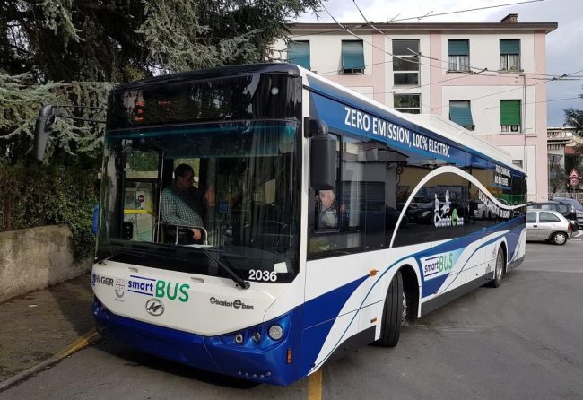Chariot ultracapacitor e-bus La Spezia Italy