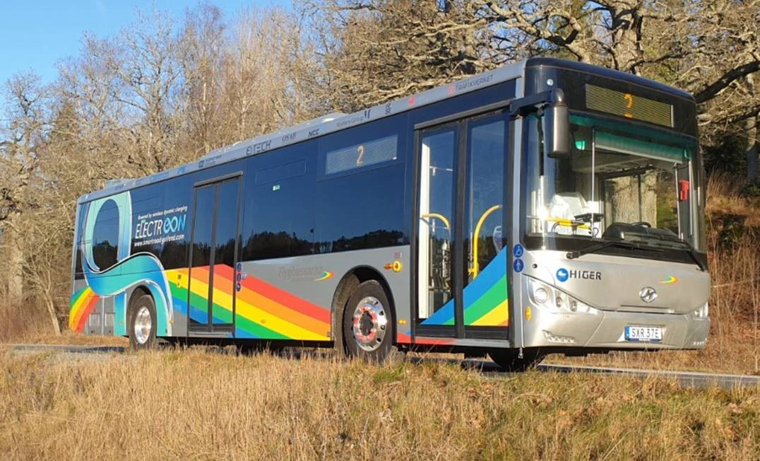 Electric bus in Sweden Ultracapacitor e-bus in Gotland