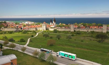 Chariot e-bus in wireless project in Gotland