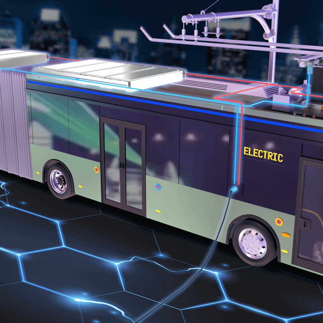 Chariot 18m e-bus charging