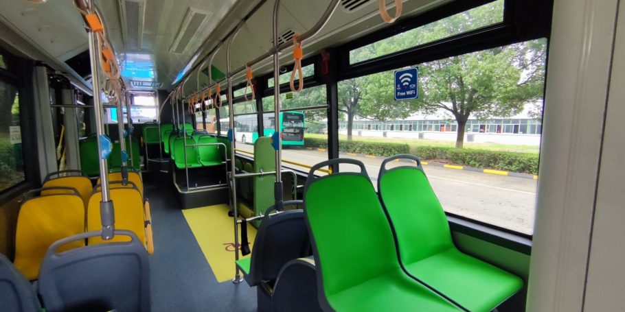interior of 10 e-buses Belgrade interior Chariot UC e-bus